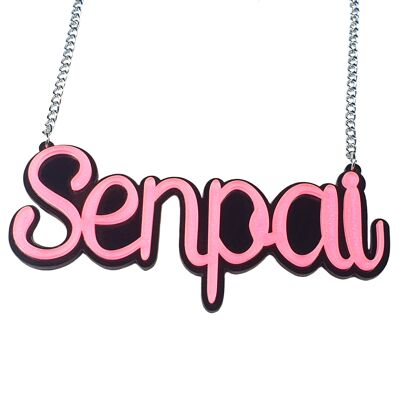 ¡Notar me Senpai! > _ <Collar de acrílico llamativo