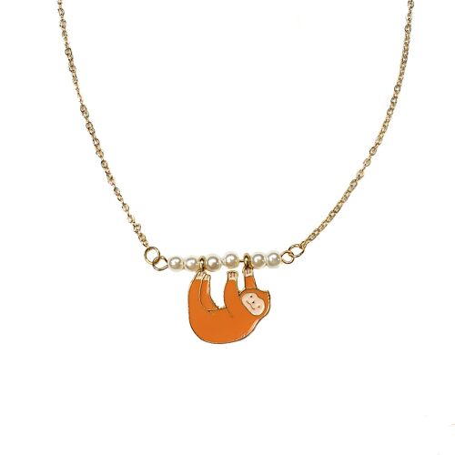 Cheeky Monkey! Enamel Necklace