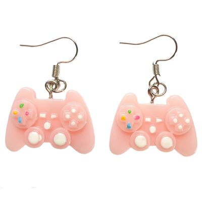 Manger dormir. Game, Repeat - Boucles d'oreilles pour manette de console - Rose