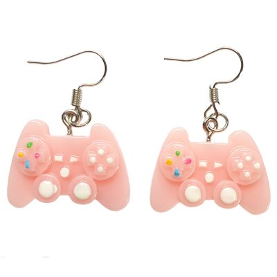 Eat, Sleep. Game, Repeat - Console Controller Earrings - Pink