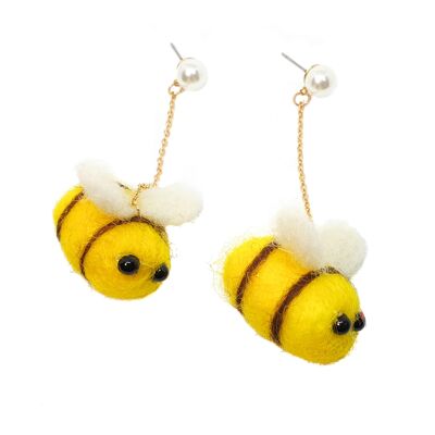 Fluffy Bumblebee - Orecchini