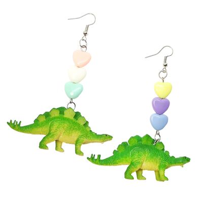 Pendientes de juguete de dinosaurio - Stegosaurus