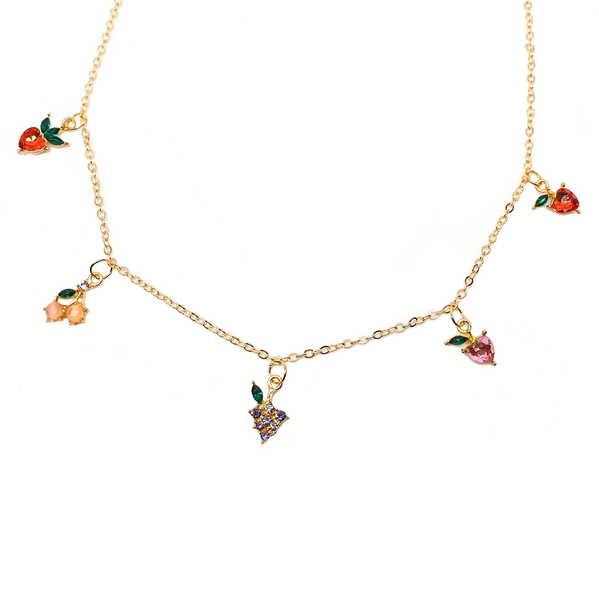 Collar de gemas afrutadas