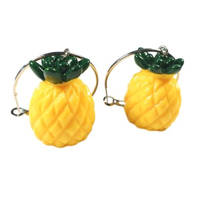 Klobige Ananas-Ohrringe