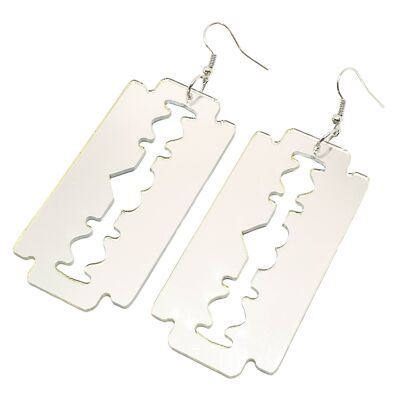 Mirror Razor Blade Earrings