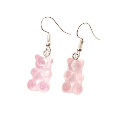 Jelly Belly Gummy Bear Earrings - Pink
