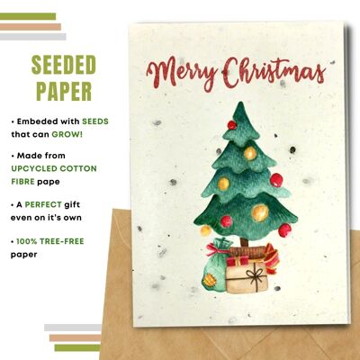 Eco Christmas Card, Hey Ho Ho Pack Of 8