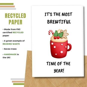 Carte de Noël écologique, Brewtiful Time Pack de 8 2