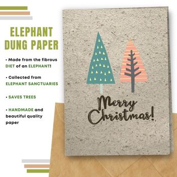 Carte de Noël faite à la main, Treesmas Pack de 8 11