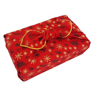 Papier cadeau de Noël bleu réversible - Papier cadeau de luxe
