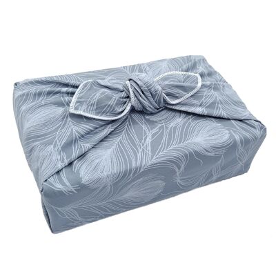 Furoshiki, gris plume, grand