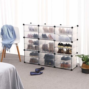 Dmora Mueble zapatero Escondido, Zapatero con 3 puertas abatibles