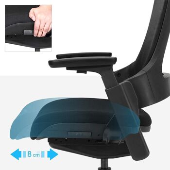 Chaise de bureau ergonomique de luxe Nancy I 3