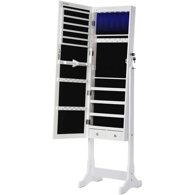 Standing Jewelery Cabinet with Mirror and LED lighting