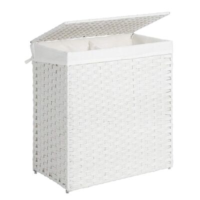 Nancy's Bamboo laundry basket with 2 compartments