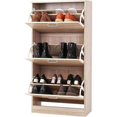 Nancy's Oak Wooden Shoe Cabinet