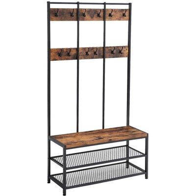 Nancy's Indian Head Park Industrial Wardrobe Rack with Coat Rack I