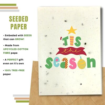 Eco Christmas Card, Season Tis Pack Of 8