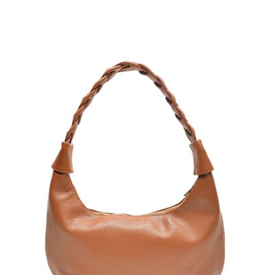 AW21 CF 1747_COGNAC_Borsa con manico superiore