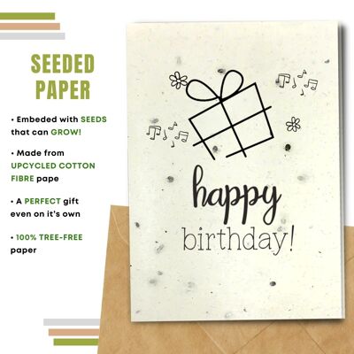 Happy Birthday Card, Gift Pack Of 8
