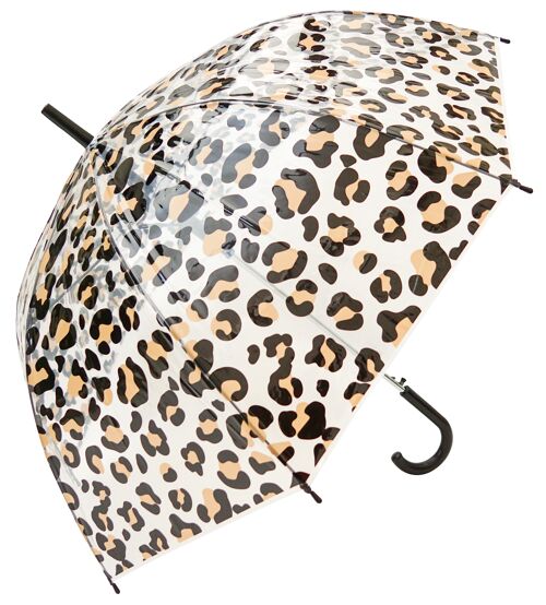 Umbrella - Leopard Print Transparent, Regenschirm, Parapluie, Paraguas