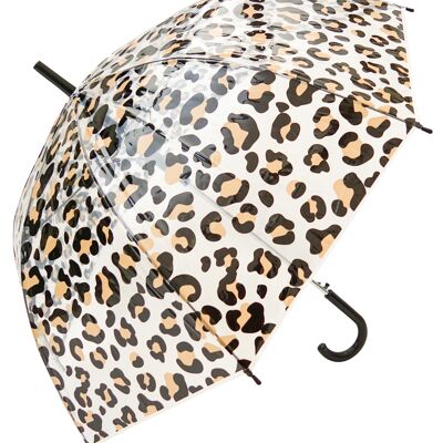 Umbrella - Leopard Print Transparent, Regenschirm, Parapluie, Paraguas