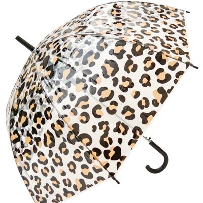 Regenschirm - Leopard Print Transparent, Regenschirm, Parapluie, Paraguas
