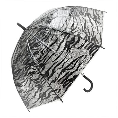 Paraguas - Tiger Print Transparente, Regenschirm, Parapluie, Paraguas