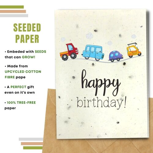 Happy Birthday Card, Choo-Choo Trains Pack Of 8