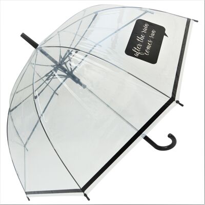 Regenschirm - Sun Comes After Rain Transparenter Regenschirm, Regenschirm, Parapluie, Paraguas