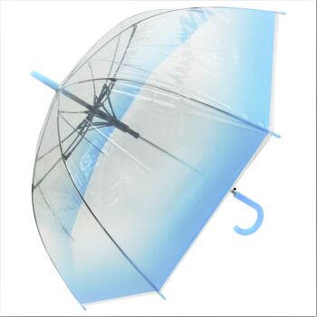 Parapluie - Tie Dye Bleu Transparent, Regenschirm, Parapluie, Paraguas 1