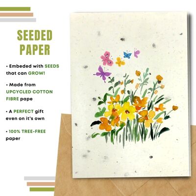 All Occasion Greeting Card, Flower Field Pack Of 8