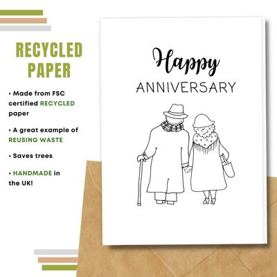 Happy Anniversary Greeting Card, Holding Hands Pack Of 8