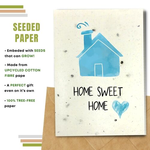 New Home Card, Home is where the Heart is Pack Of 8
