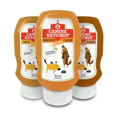 Canine Ketchup 425g - Pack de 3 saveurs mélangées