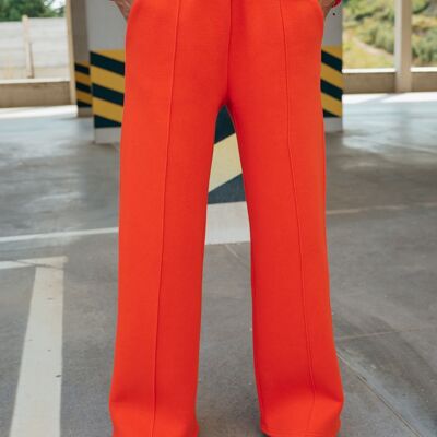 Pantalón ancho deportivo naranja