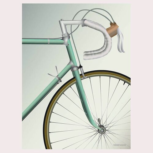 poster Racing Bicycle, turquoise