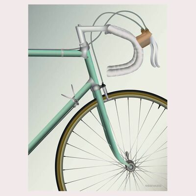 poster Racing Bicycle, turquoise