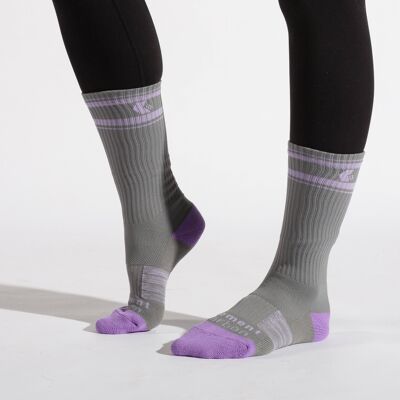 High-Performance Socks - Pink & Grey