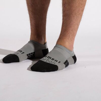 High-Performance Ankle Socks - Grey & Black