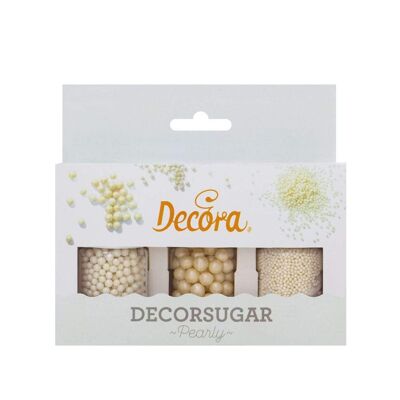 Set of 3  Sprinkles Sugar Decorations - Pearl