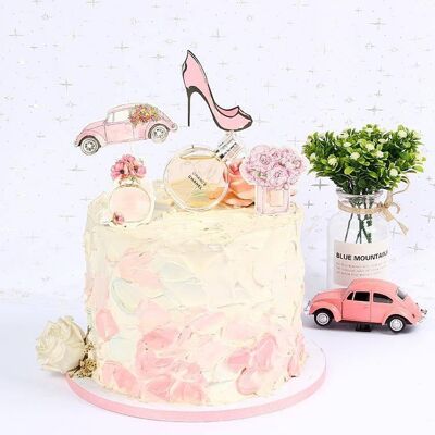 6 pcs Perfume Flower Cake Decoration