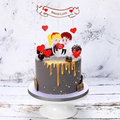 DIY Valentine's Day LOVE Birthday Cake Topper