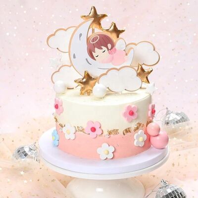 9 pcs Baby Angel Cake Topper - Baby girl angel