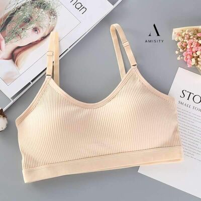 Seamless Non-Wired Sports Bra, Breathable, Suitable for any Occasion - one Size - (70A - 80B) - Nude