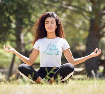 Fontaine de jouvence Yoga T-shirt - T-shirt à manches courtes en jersey unisexe pour femmes - True Royal - tailles L, XL 2