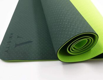 Tapis de yoga écologique UK, tapis de Pilate écologique, tapis de Pilate, tapis de fitness, tapis d'exercice, tapis de méditation, tapis d'entraînement à domicile, vert 1