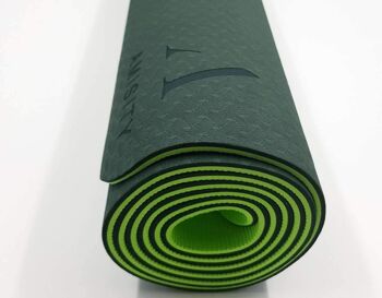 Tapis de yoga écologique UK, tapis de Pilate écologique, tapis de Pilate, tapis de fitness, tapis d'exercice, tapis de méditation, tapis d'entraînement à domicile, vert 3