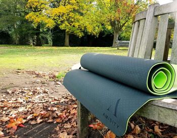 Tapis de yoga écologique UK, tapis de Pilate écologique, tapis de Pilate, tapis de fitness, tapis d'exercice, tapis de méditation, tapis d'entraînement à domicile, vert 4