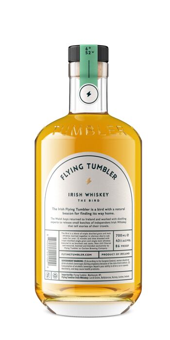 The Bird Blended Irish Whiskey de Flying Tumbler, 43% ABV, 70cl 3